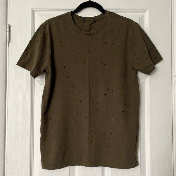 Forever 21 Scissor-Snipped T-Shirt - Size M - Picture 1 of 4